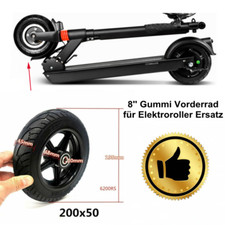 Gummi Vorderrad 8'' Vollgummireifen mit Radnabe für Elektroroller Ersatz 200x50