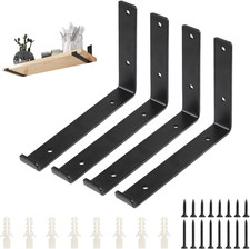 4 Stk Regalhalterung Schwarze