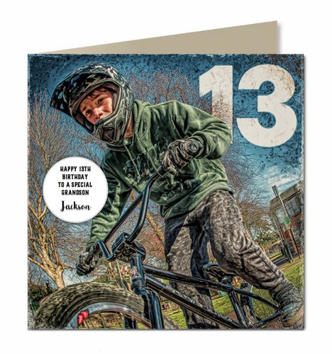 Geburtstagskarte bmx - 13.,