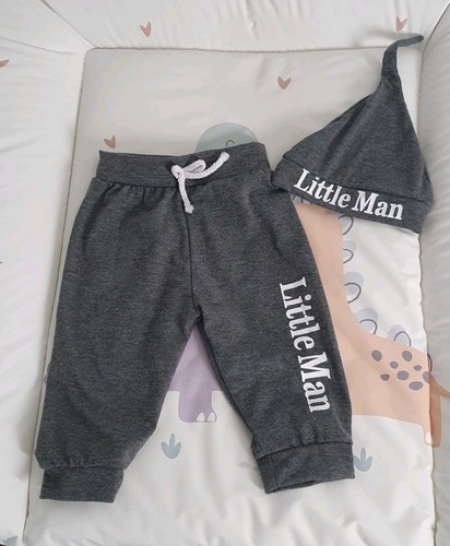 Baby set hose und - mütze, in