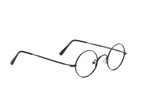 Runde brille schwarz metall - runde,