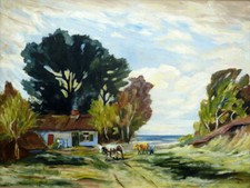 Gemälde: Bauernhaus in