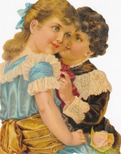 4 x größere alte Oblaten / Glanzbilder - Alter ?