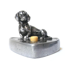 ANTIKE TISCHKLINGEL - DIENSTBOTENKLINGEL  mit DACKEL - ORIGINAL JUGENDSTIL 1900