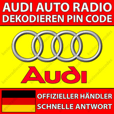 ✅AUDI RADIO DEKODIEREN PIN CODE A2 A3 A4 A5 A6 A8 TT RNS-E CHORUS CONCERT NAVI✅