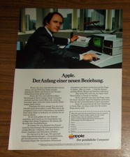 Seltene Werbung APPLE II Computer - Der Anfang einer neuen Beziehung 1982