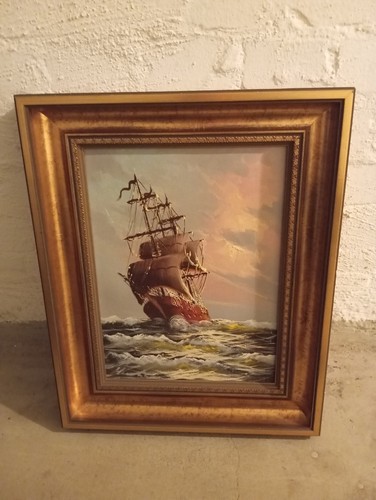 ölgemälde segelschiff auf - segelschiff,