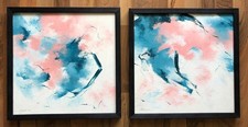 2er set abstrakte - abstrakte, acrylbilder