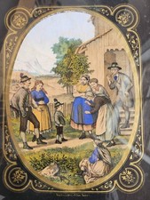 Antike lithographie bild - lithographie, "das