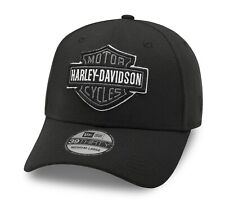 Harley-Davidson Tonal Logo Black 39THIRTY Cap Schirmmütze Gr. M - Schwarz