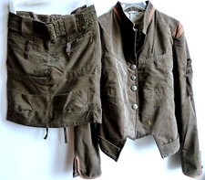 GIRBAUD 2-tlg. Kombination Rock & Jacke, (D36/I42), samt braun - so high use... 