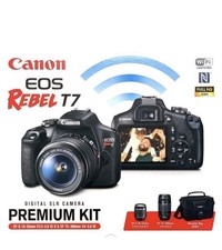 Canon EOS Rebel T7 Premium Kit 24.1 MP FullHD  Schwarz mit OVP Neu*