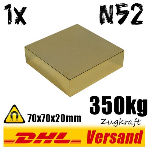 Neodym magnet 70x70x20mm - neodym,