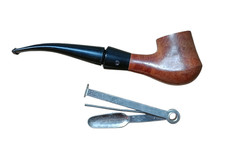 Vintage Denicotea Tabakpfeife 052 Reinigungsset Holz Pfeife Pipe mit Etui