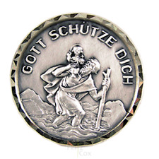 Cox Heiliger Christophorus Medaille Plakette Nothelfer Talisman Magnet+Klebefoli