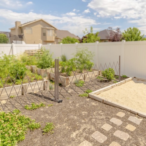 2er set gartenzaun aus - set,