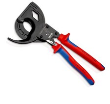 KNIPEX Kabelschneider Ratsche 320mm, brüniert 2K