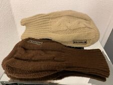 2x Wolters kleine Hunde Welpe Pulli Strick Zopf Pullover Braun Beige 20 cm NEU