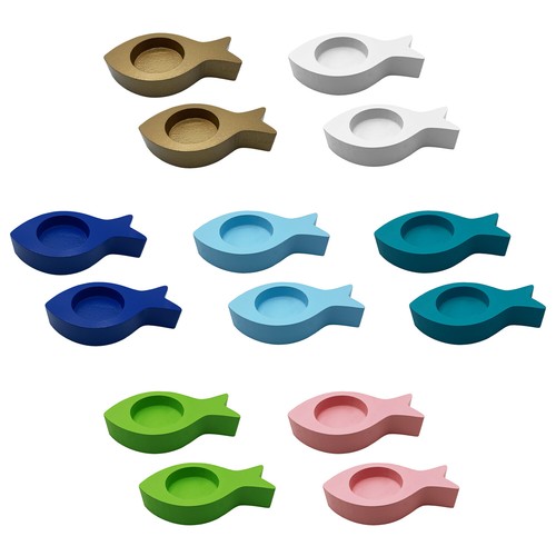 Teelichthalter fisch 2er set - teelichthalter,
