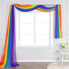 Voile Querbehang Bunte Vorhang