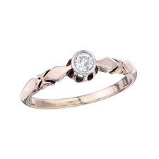 Solitaire ring old cut diamond