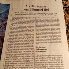 FORMEL-1-FAHRER AYRTON SENNA VOR 30 J. GESTORBEN; NETFLIX-SERIE v.  '24 @