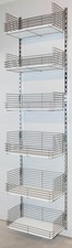 Wandregal Regalsystem Rückwandregal inkl. 6 Körben 240 x 65 cm (BxH) Regal used
