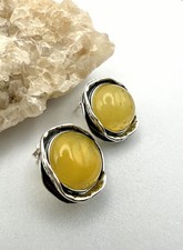 Silber Ohrstecker Bernstein