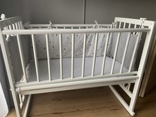 Schardt 3in1 Beistellbett  90x40cm Höhenverstellbar Weiß, Matratze, Wippend