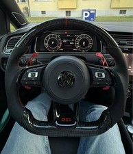 Carbon Lenkrad Rot Leder für VW Golf 7 GTI GTD R 2013-2020 Polo GTI Passat