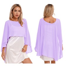 DE Damen Chiffon Poncho Schal