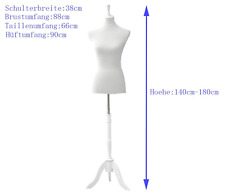Damenbüste Schaufensterpuppe Büste Torso Gr.36 /38 | AF Weiß BWARE