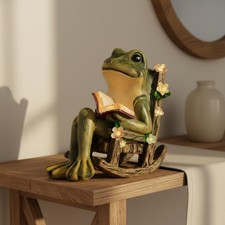Solar Frosch im Schaukelstuhl