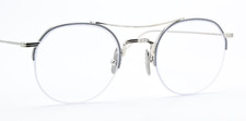 THOM BROWNE Brille TB 903 C SLV 49 Glanz Silber Grau Panto Flieger Leicht Japan