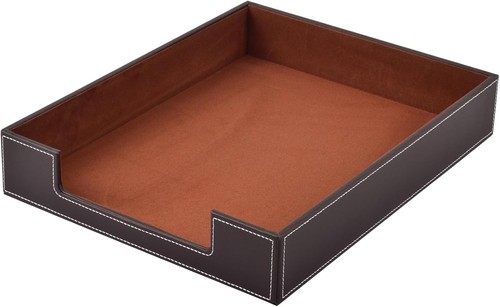 Briefablage aus leder - briefablage,