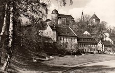 AK Mylau Vogtland - Blick auf die Burg s/w - unbenutzt