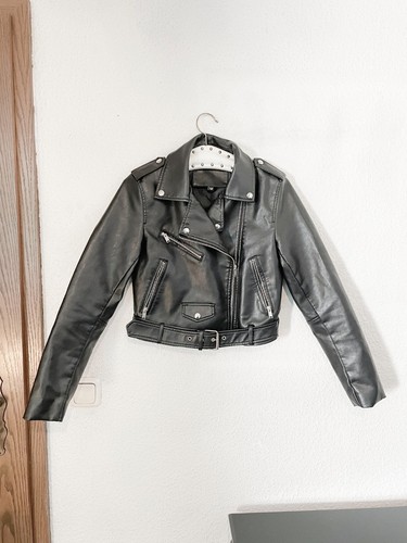 Lederjacke schwarz biker basic - biker,