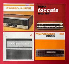4 x DDR Prospekt 1965 - 78 RFT Radio Stereo Junior, Rema toccata  ( F23134