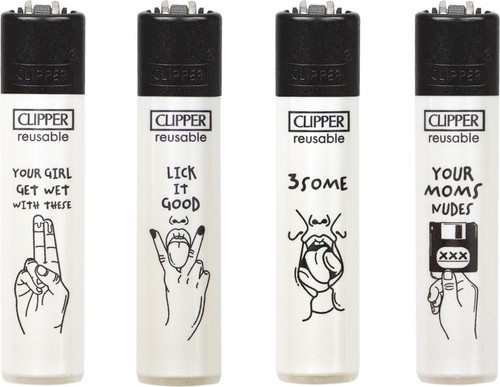 Clipper feuerzeug 4er set - feuerzeug,