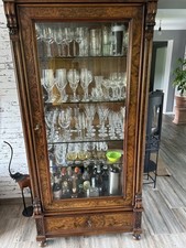 Jugendstil Vitrine Wurzel Holz