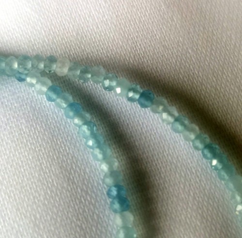 Aquamarin kette unbehandelt - aquamarin,
