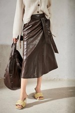  Luisa Cerano Rock In Lederoptik Gr. 38 gefütterte Verarbeitung NEU  