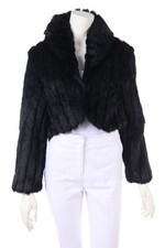 Modissa Echt-Pelz-Jacke Kaninchen-Fell L schwarz