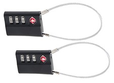 allit Zahlen-Sicherheitsschloss AluPlus AddOn Lock 2er Set mit Stahlseil