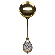 Sahnelöffel Lomonosov Russia Kobalt Netzdekor / Kalinka