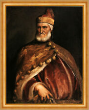 Doge Andrea Gritti Tizian Tizano Vecellio Venedig vornehm Herr H A3 0274 Gerahmt