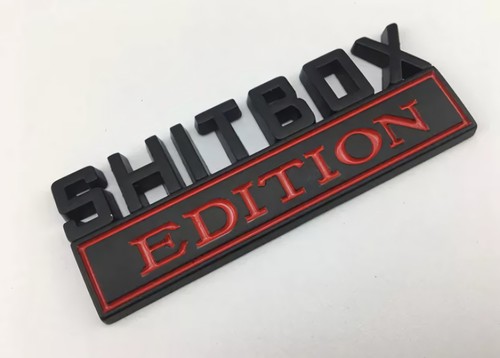 Emblem shitbox edition - shitbox, schwarz