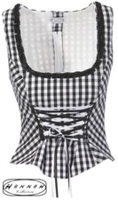 NEU FESTLICHE LANDHAUSMODE TRACHTEN MIEDER 40 HANNAH 100€ schwarz-weiss *186403