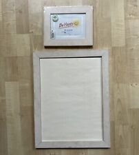 2x Bilderrahmen Holz Sammlung Gemälde Bild Weiß Sammlungsauflösung Echtholz