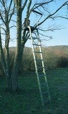 Klappbarer jagdsitz mit - klappbarer,